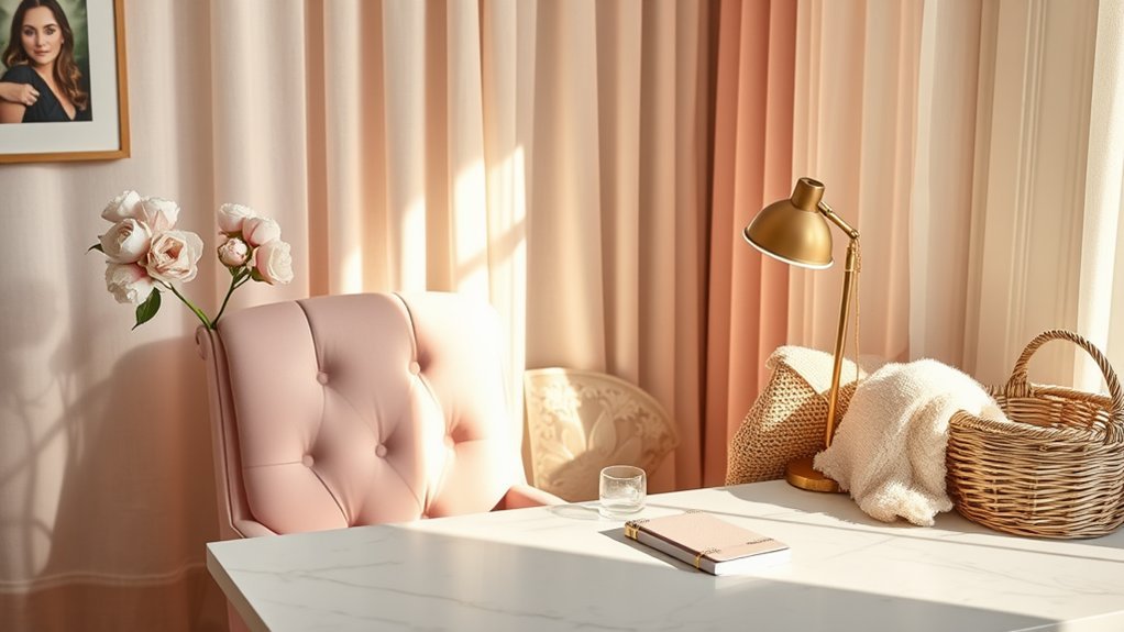 feminine desk area design