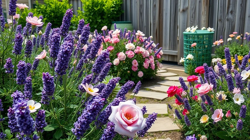fragrant blooms and water