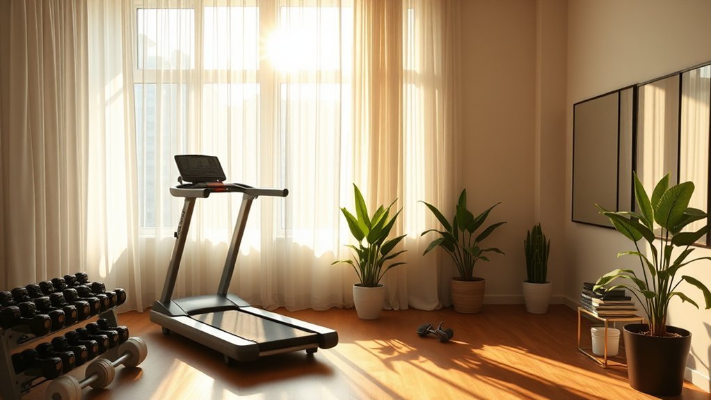 gentle sunlight for workouts