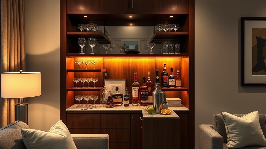 hidden bar nook design