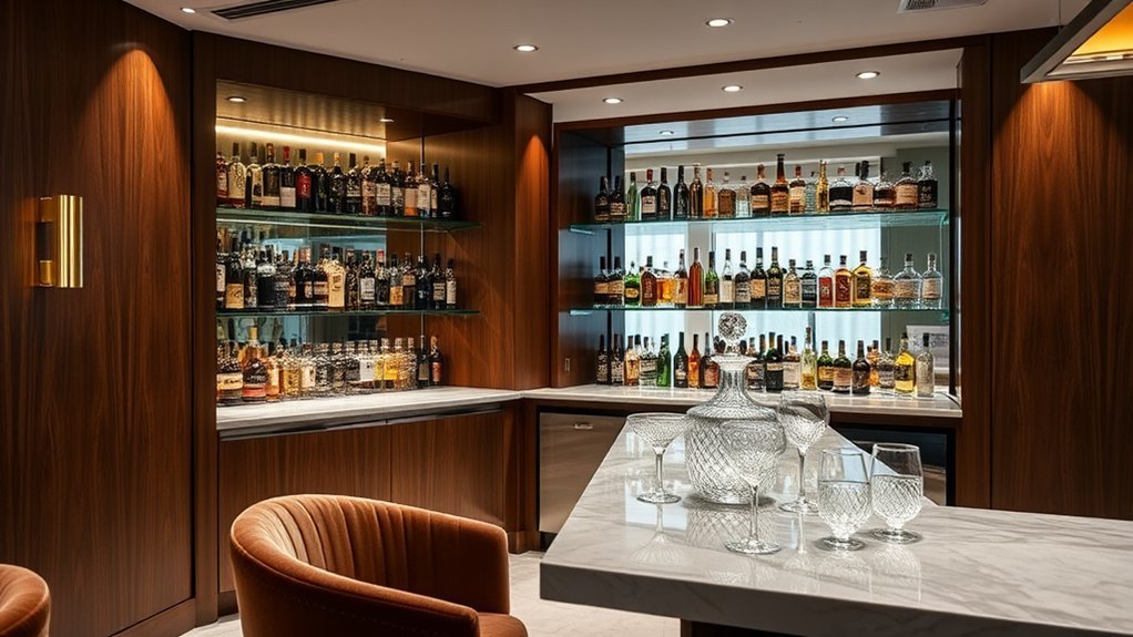 hidden bars for elegance