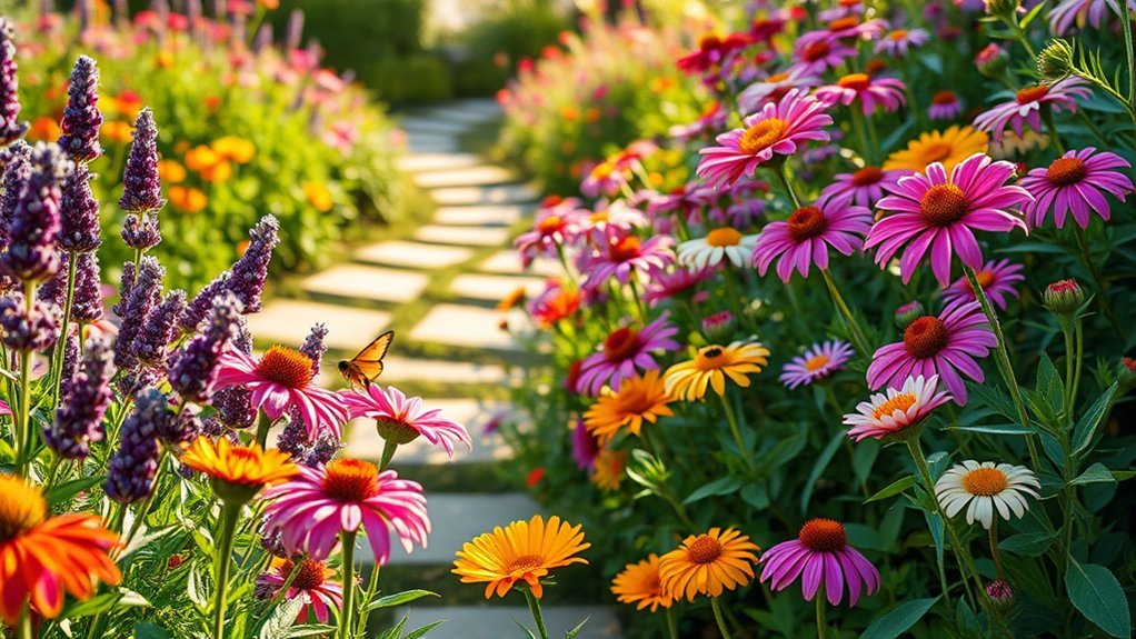 invite diverse pollinator friendly flowers