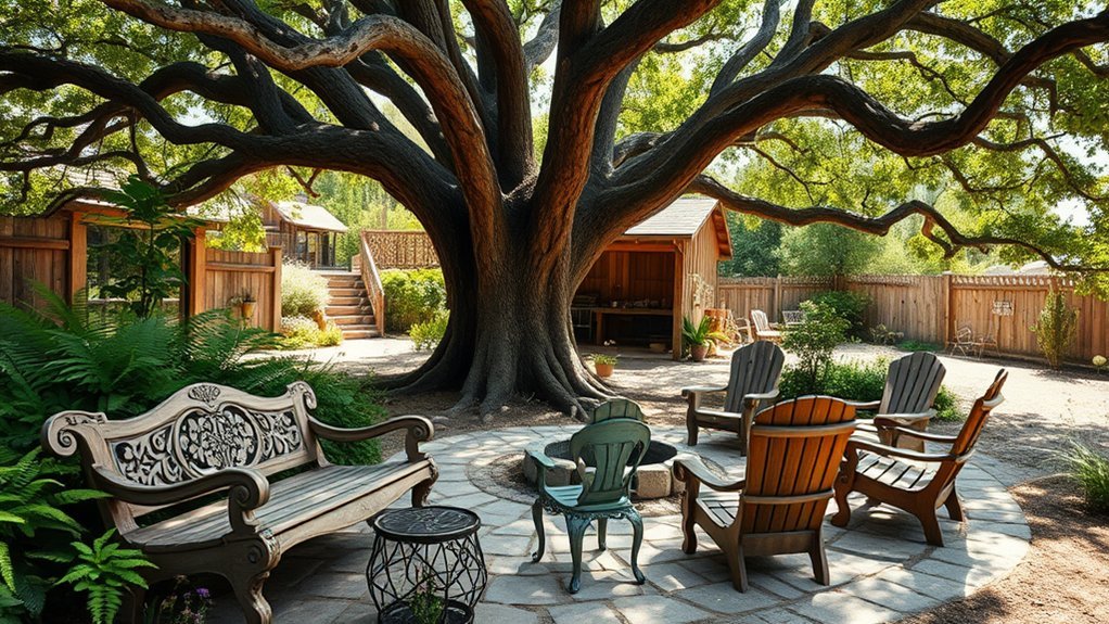 inviting rustic outdoor seating