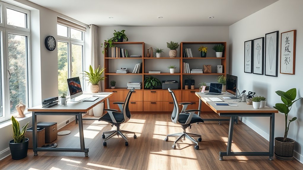 l shaped dual workspace designs