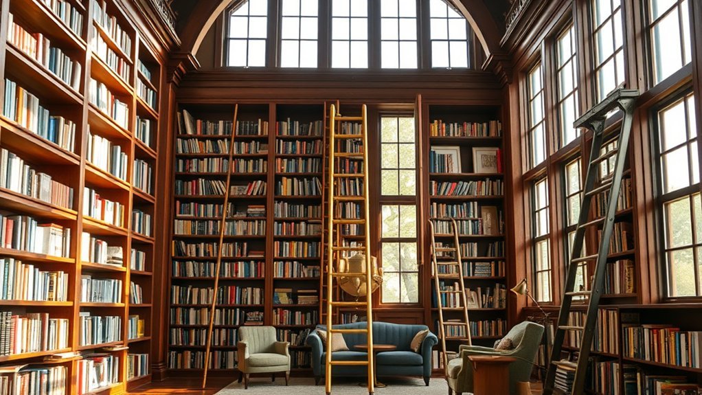 5 Stunning Home Library Ideas Featuring Ladders