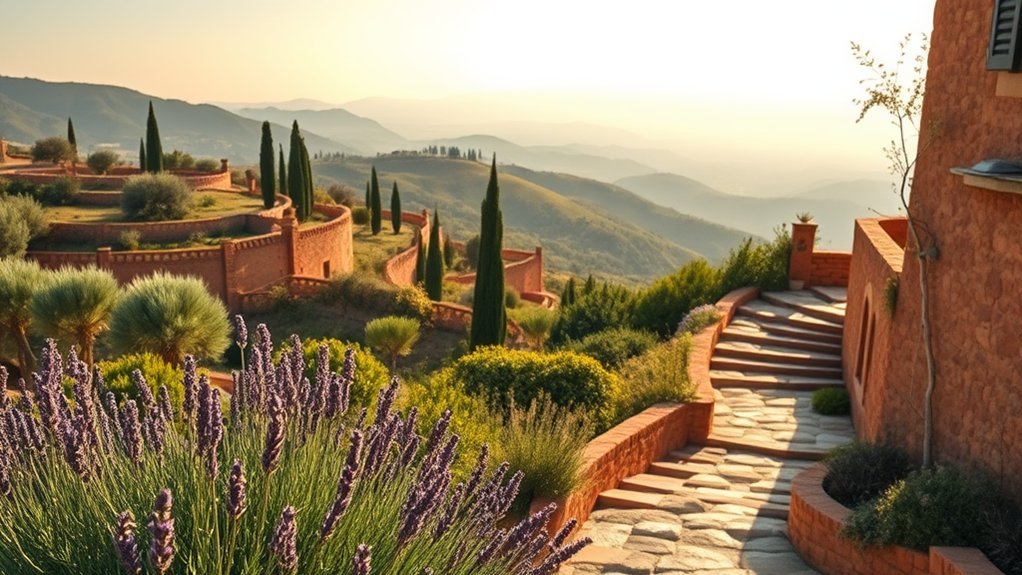 layered mediterranean garden design