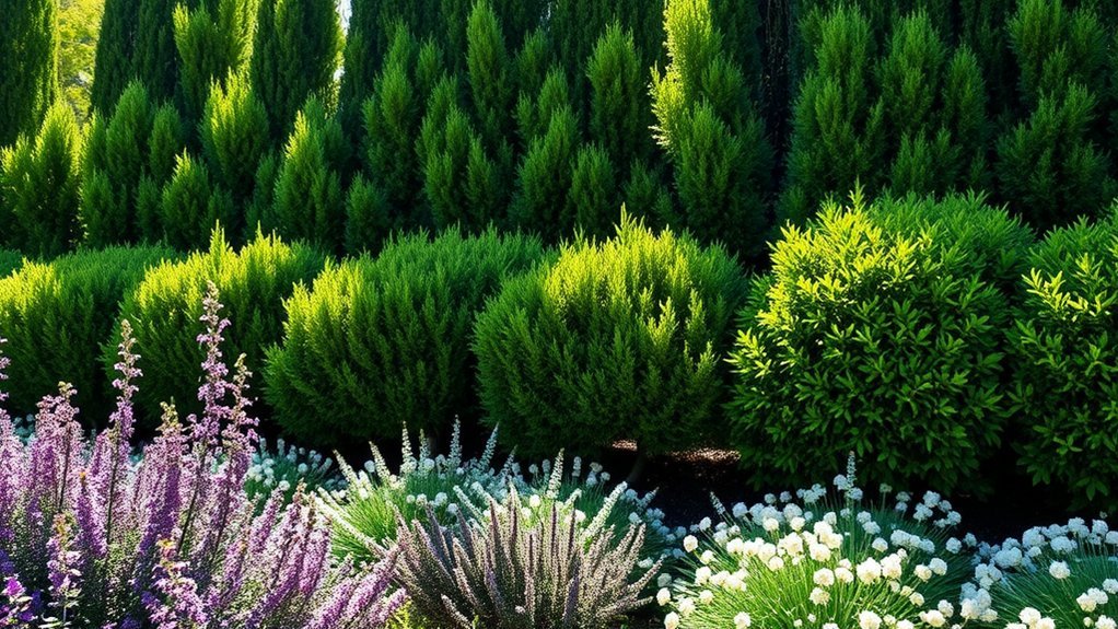 layered plantings for privacy