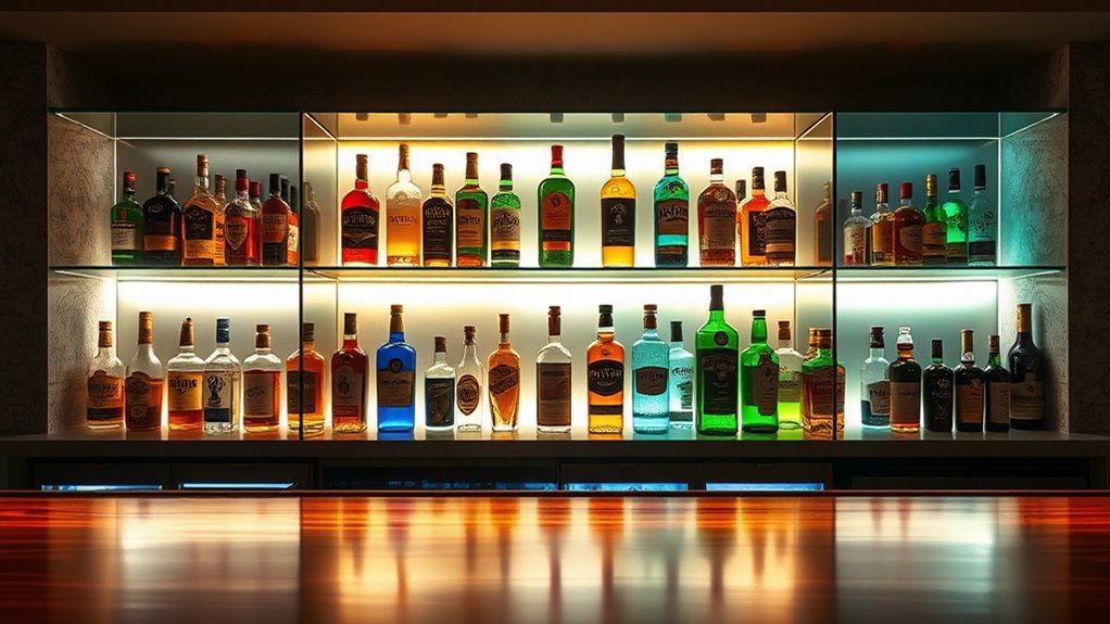 led backlighting for shelves