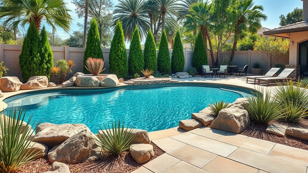 low maintenance pool landscaping ideas