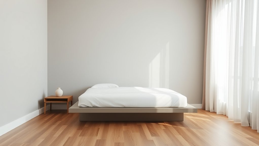 low profile furniture enhances minimalism