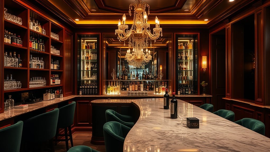 luxe lounge bar design