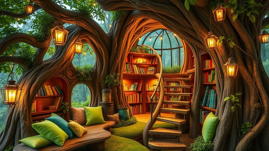 magical treehouse reading nook