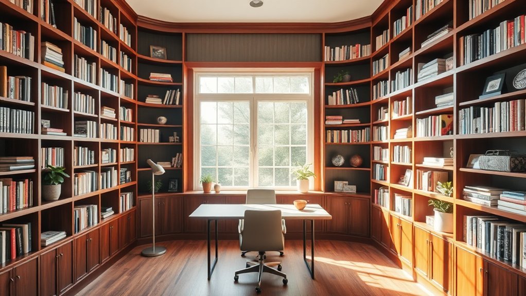 maximize space with bookshelves