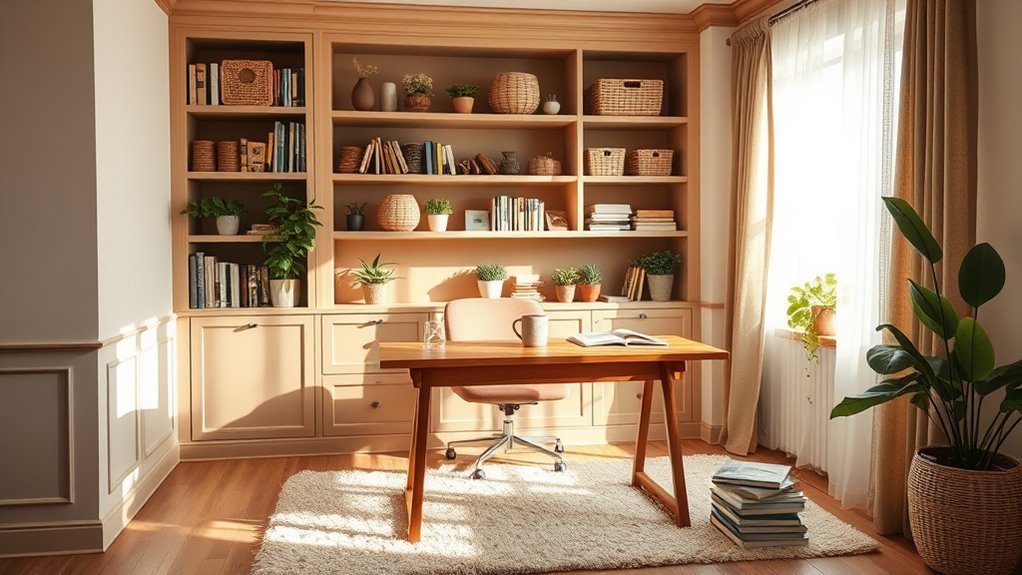 maximize space with shelves