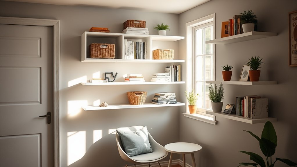 maximize storage with open shelving