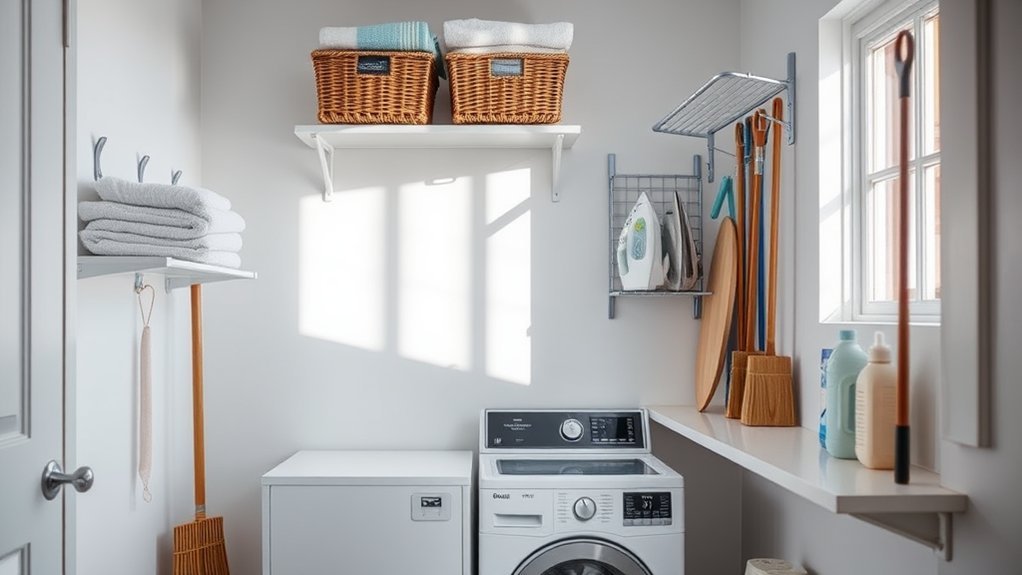 maximize vertical laundry storage