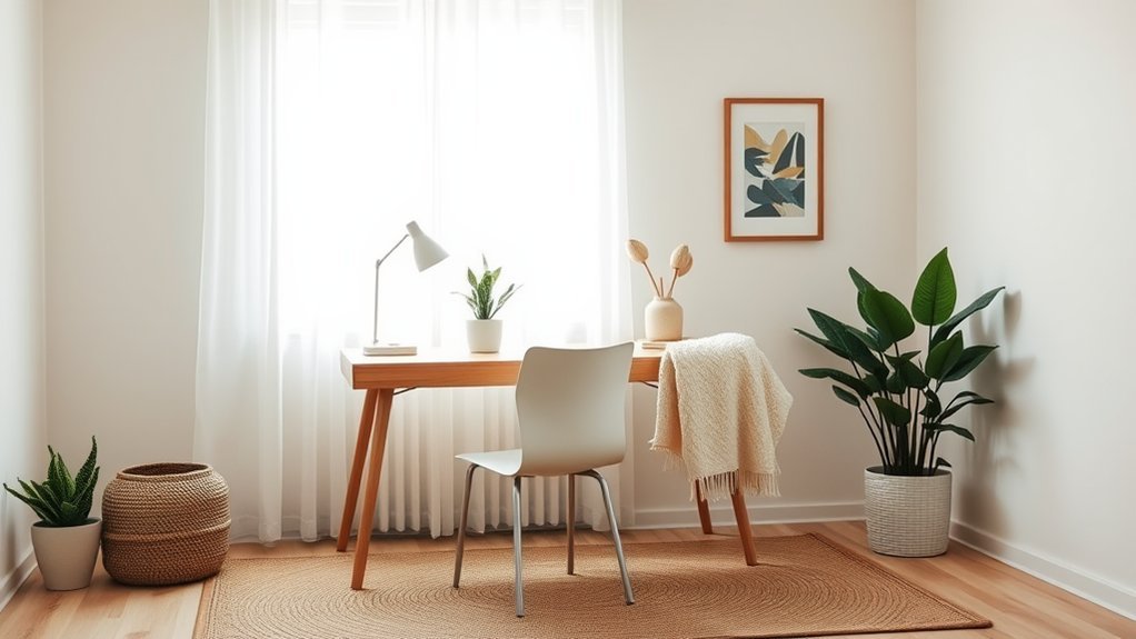 minimal cozy home office