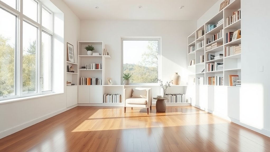 minimalist airy reading spaces
