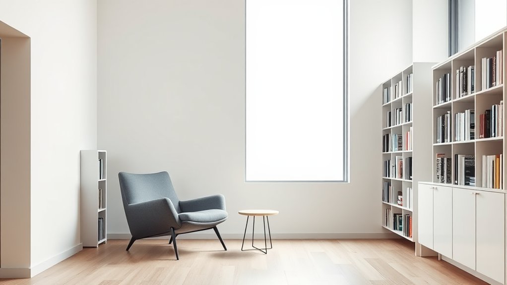 minimalist home library design