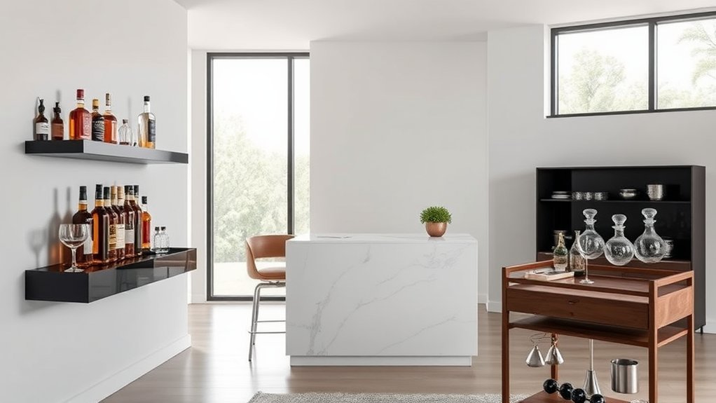 3 Minimalist Home Bar Ideas for Your Living Room Space