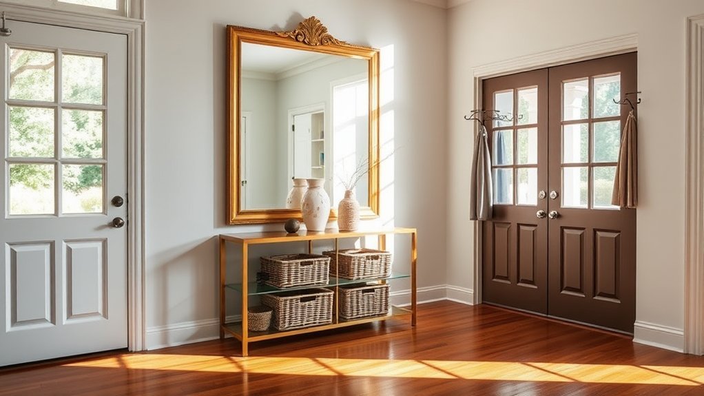 mirrors enhance entryway style