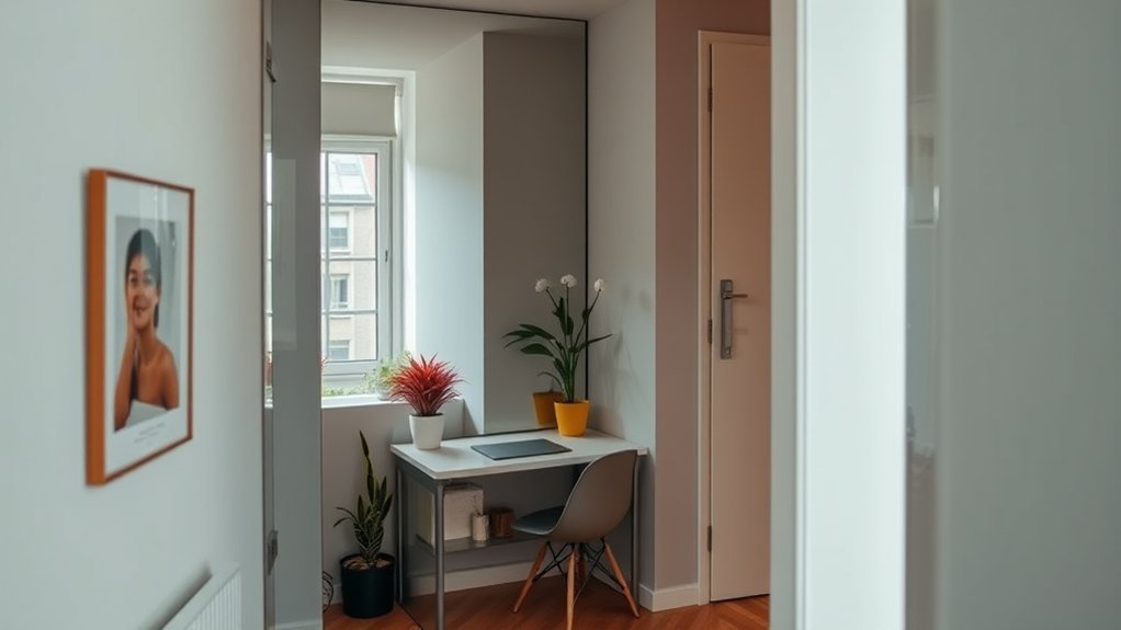 mirrors enhance small spaces