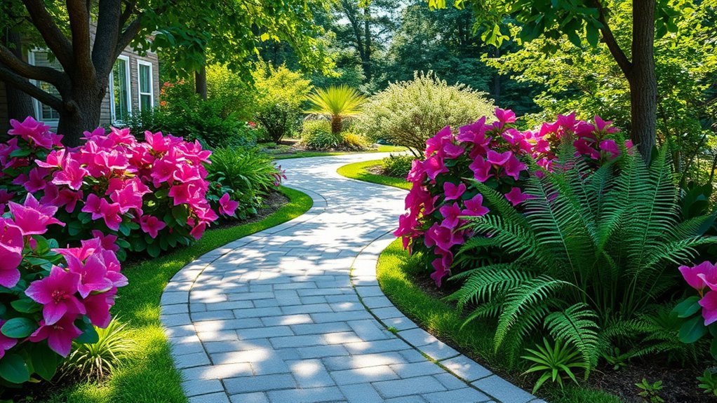 mix pavers with plants