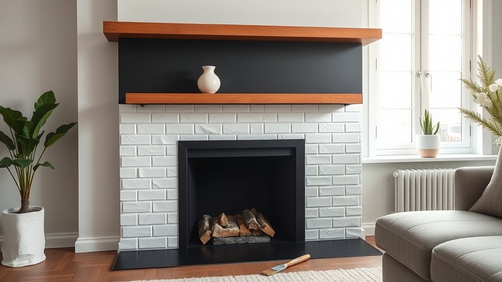 modern fireplace makeover steps