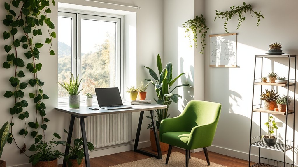 modern green home office