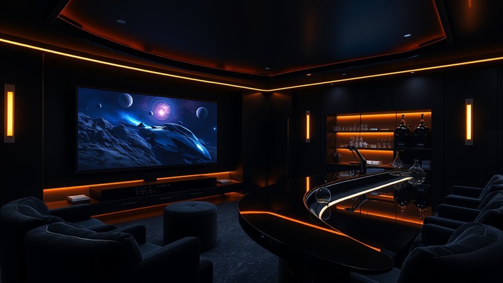 moody lighting enhances ambiance