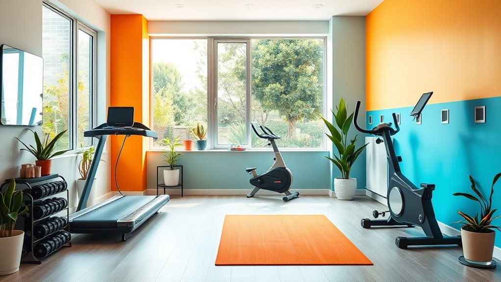 motivating home workout space