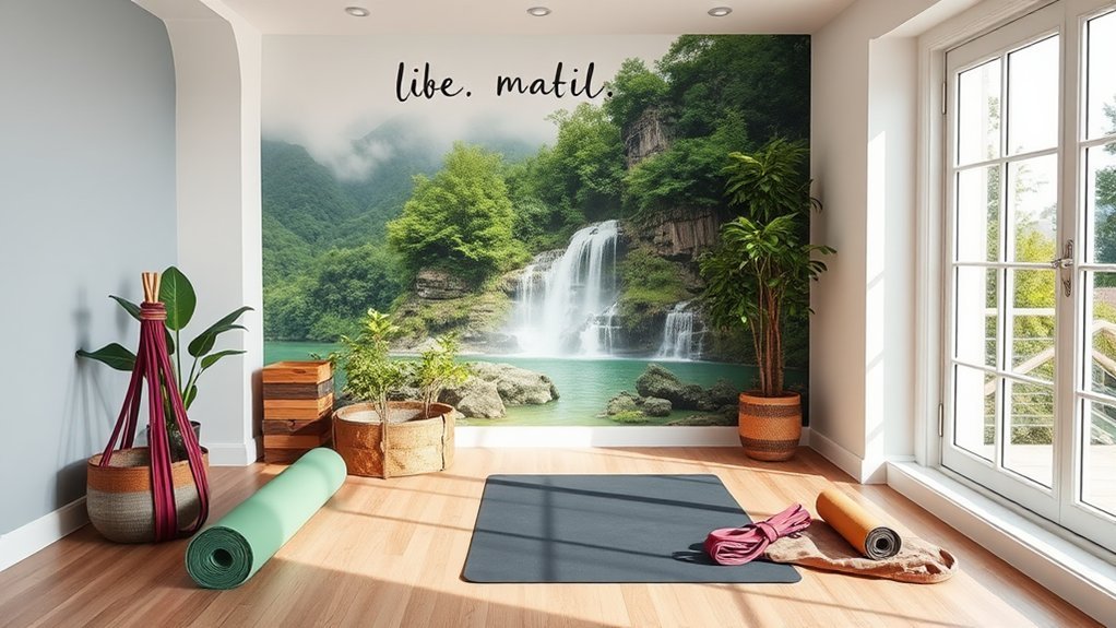 motivational wall for yoga