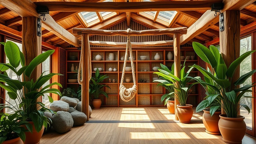 natural materials for gym