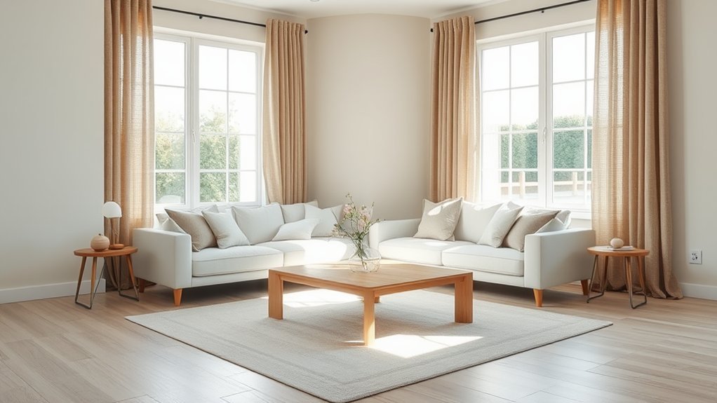 neutral palette enhances serenity