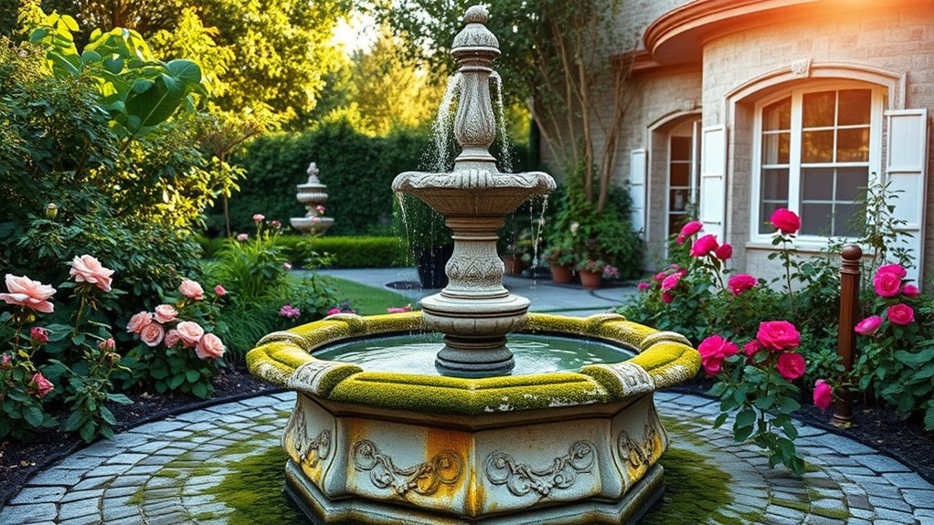 old world garden fountain charm