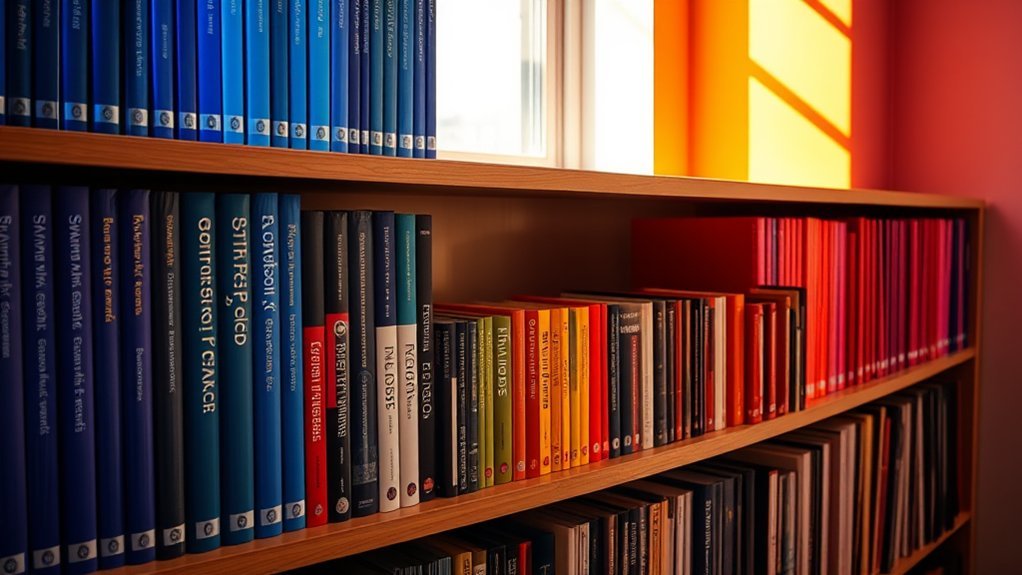 organize books by color