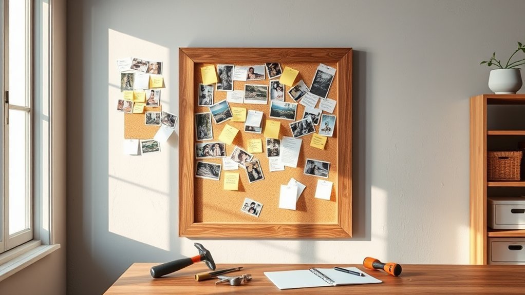 organize notes with bulletin board