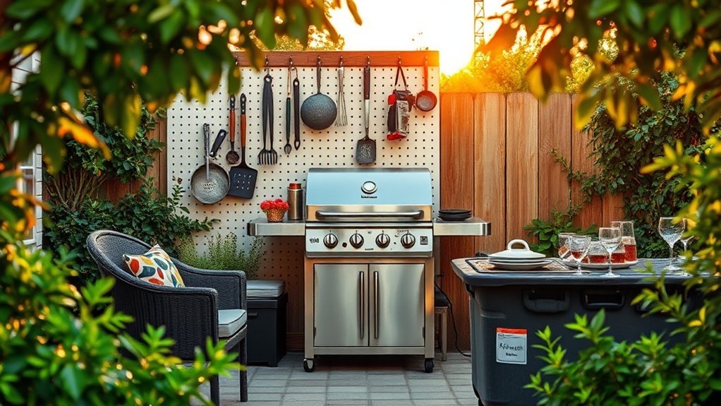 organized grilling essentials storage