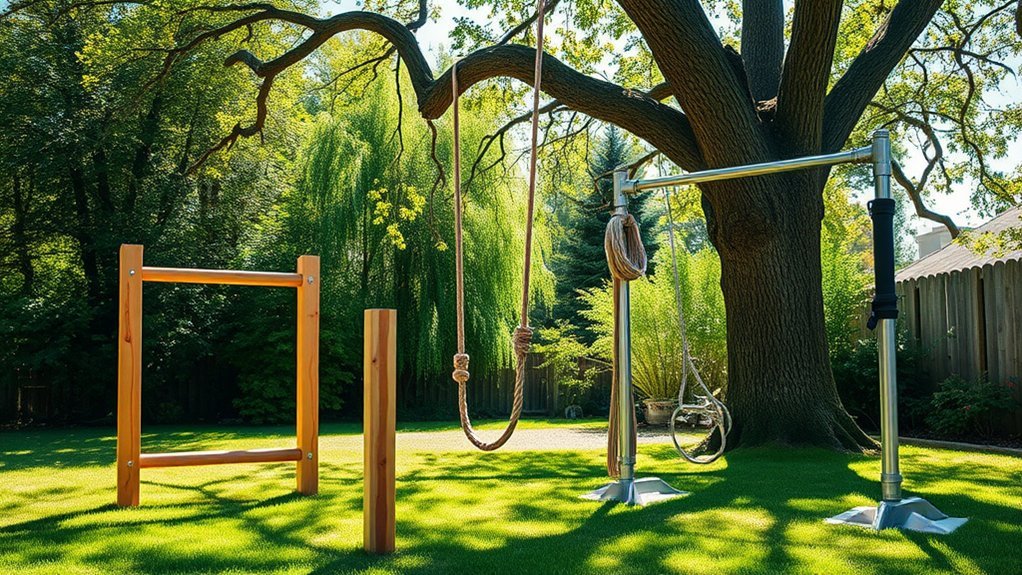 outdoor bodyweight gym setup