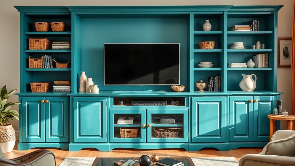 painted entertainment center options