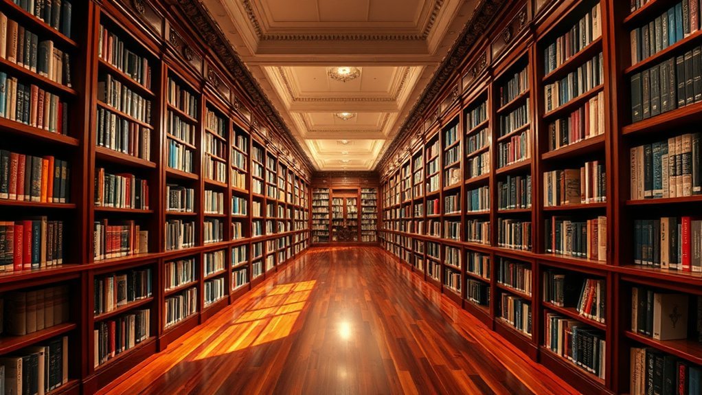 parallel bookcases add depth