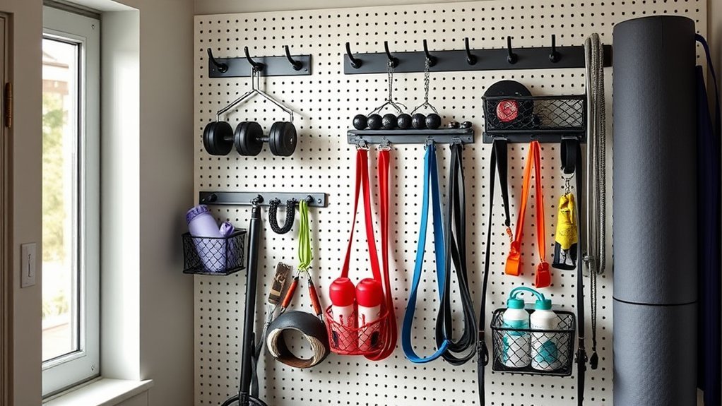 peg boards for organizing workouts