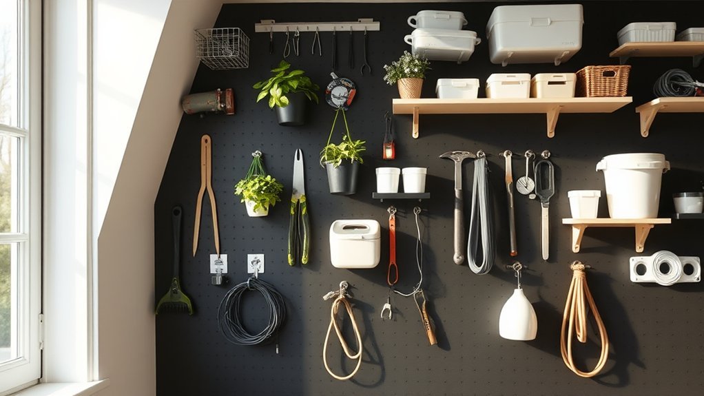 pegboards enhance wall organization
