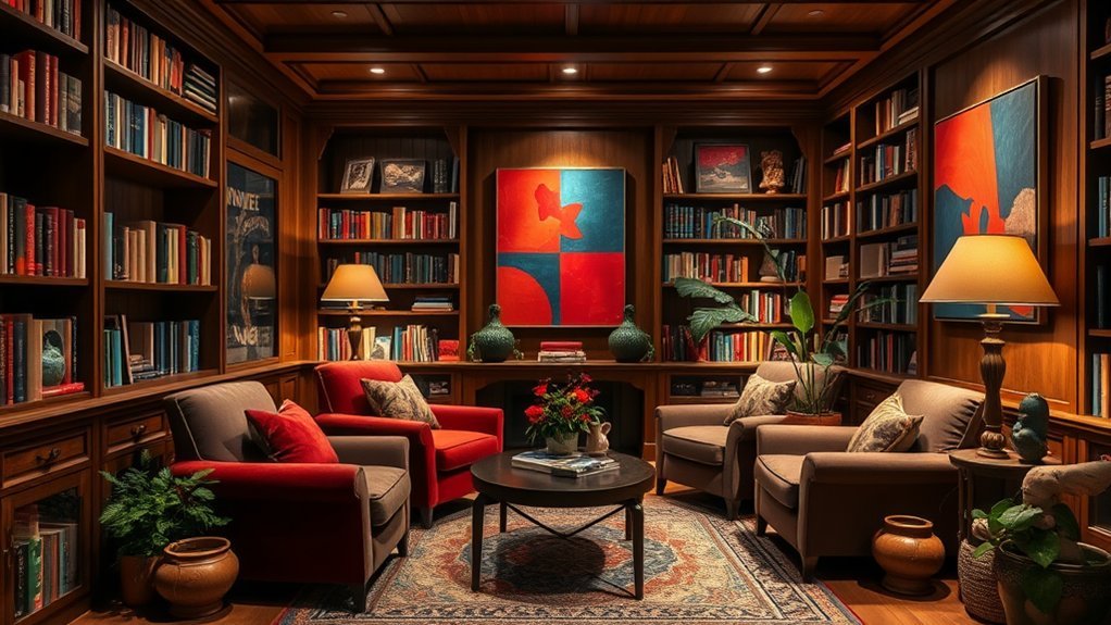 personalize your basement library