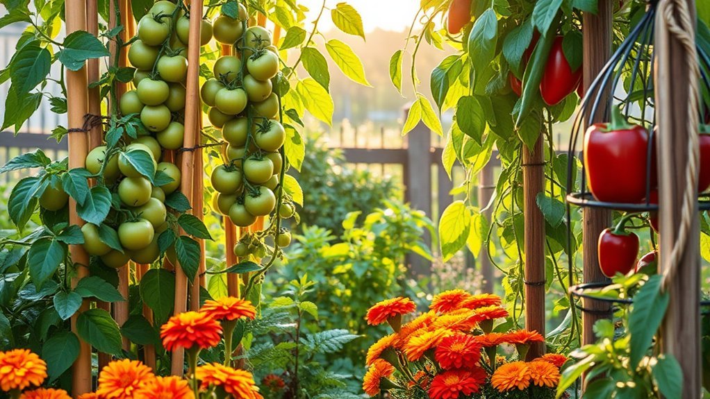 plant supports encourage healthy growth