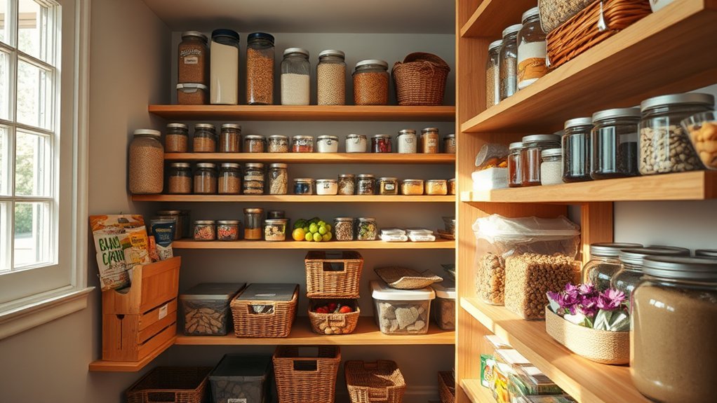 purposeful shelving and decluttering