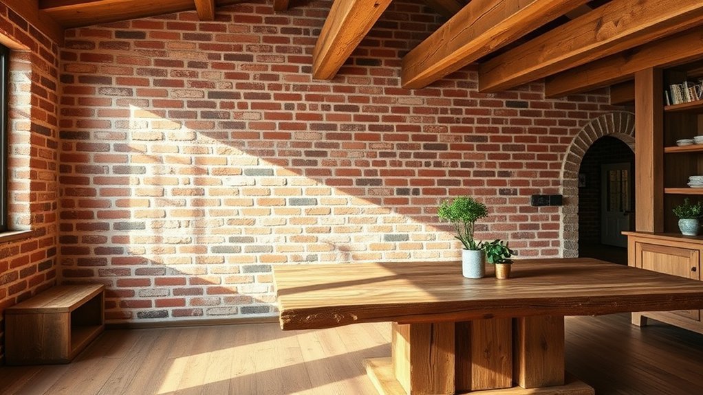 reclaimed materials for rustic charm
