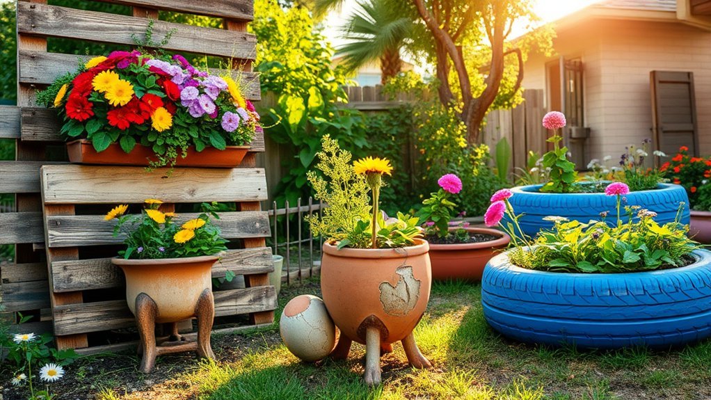 repurpose items for gardening