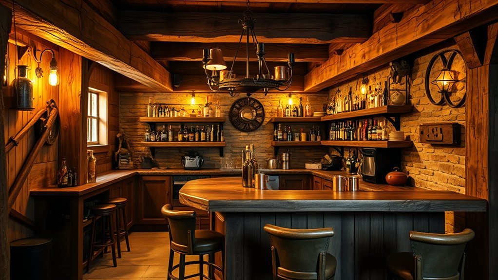 rustic home bar decor