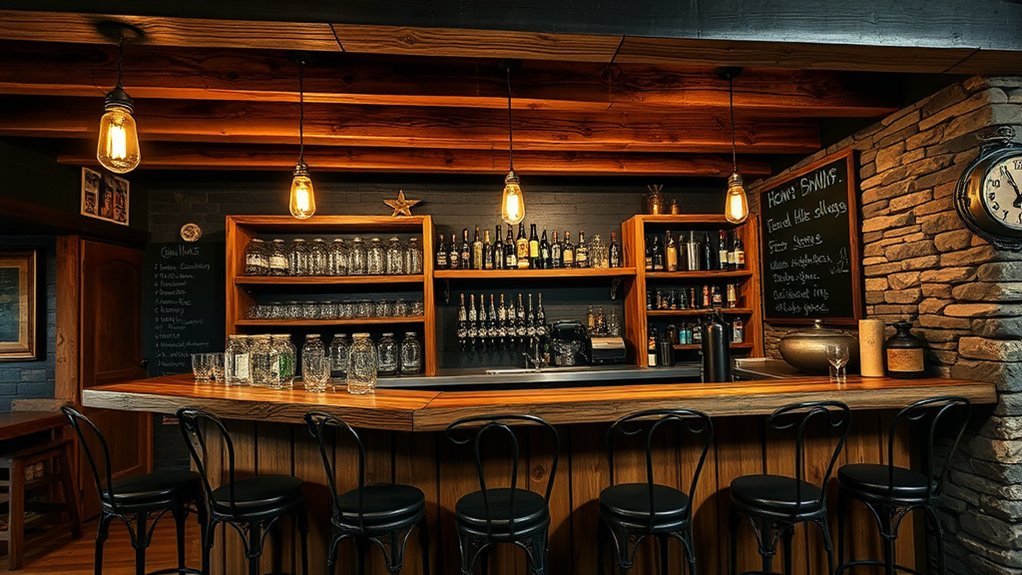 rustic saloon gathering space